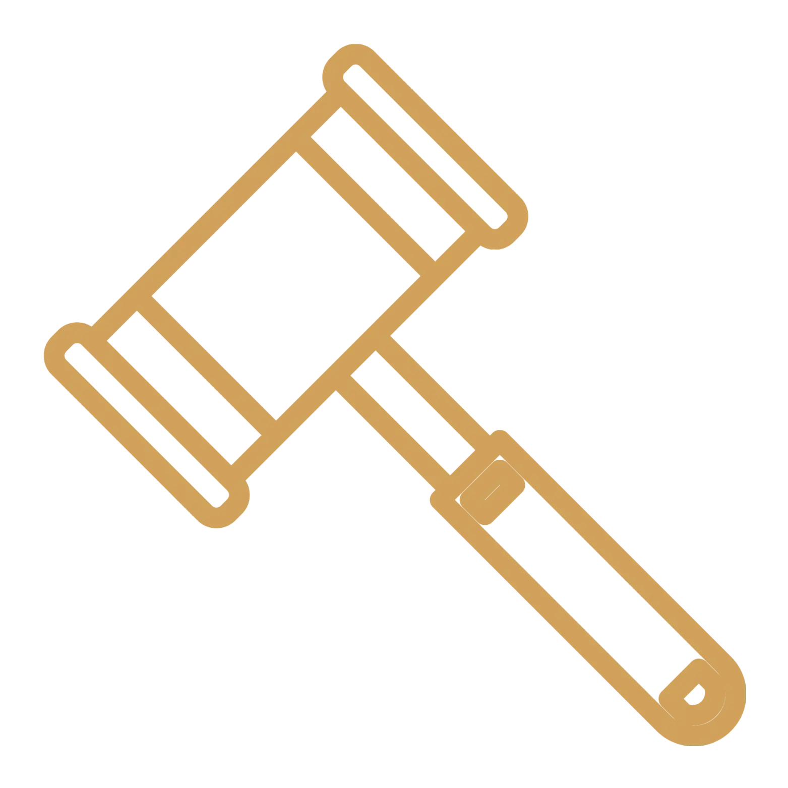 Gavel icon representing Dedicated Support